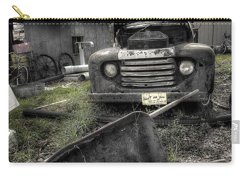 Truck Zip Pouch featuring the photograph Haint For Sale by Mike Eingle