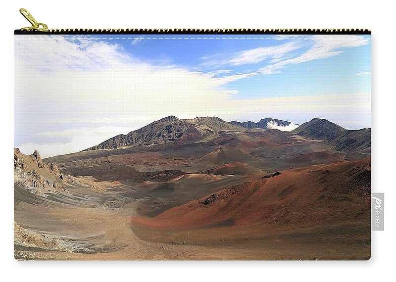 Photosbymch Zip Pouch featuring the photograph Haleakala Crater by M C Hood