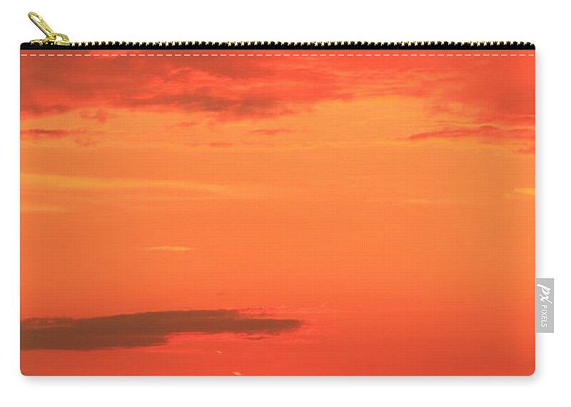 Sunset Zip Pouch featuring the photograph Half an Orange Sun by Catie Canetti