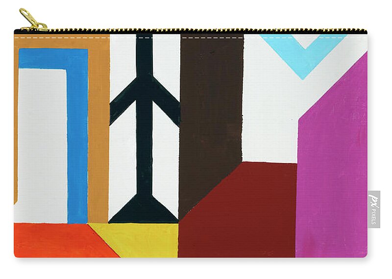 Abstract Zip Pouch featuring the painting Halleluja - Part II by Willy Wiedmann