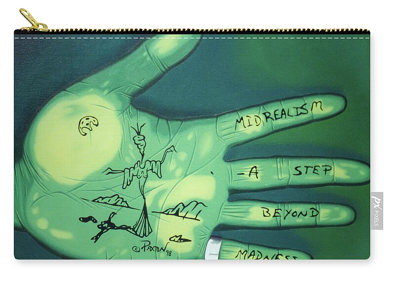  Zip Pouch featuring the painting Hand Print by Paxton Mobley