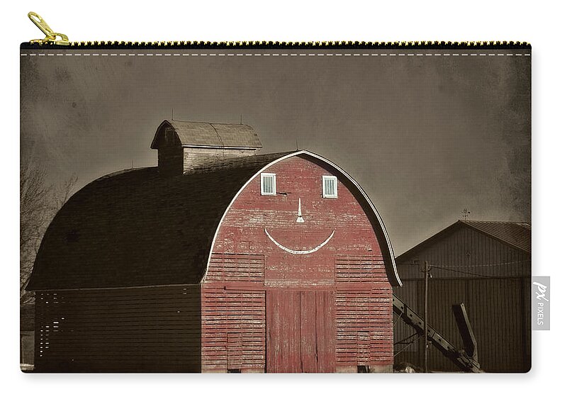 Happy Crib Zip Pouch featuring the photograph Happy Crib by Kathy M Krause