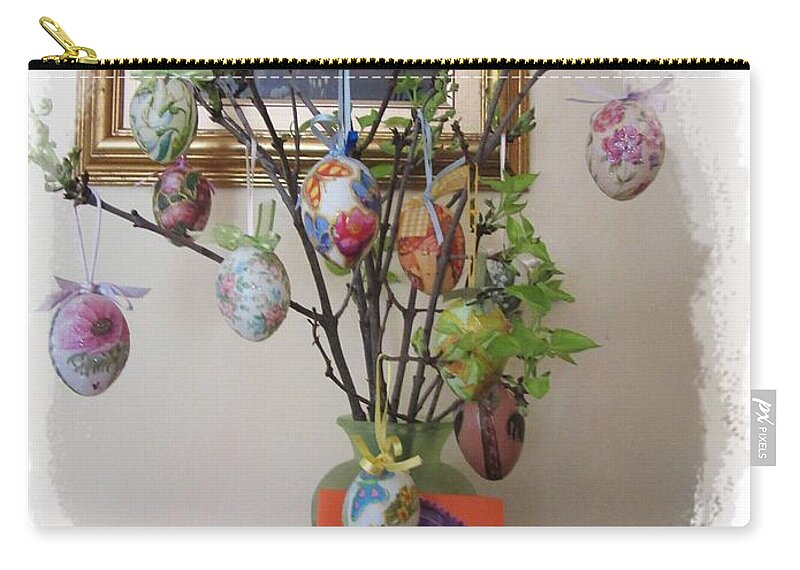 Easter Zip Pouch featuring the photograph Happy Easter by Vesna Martinjak