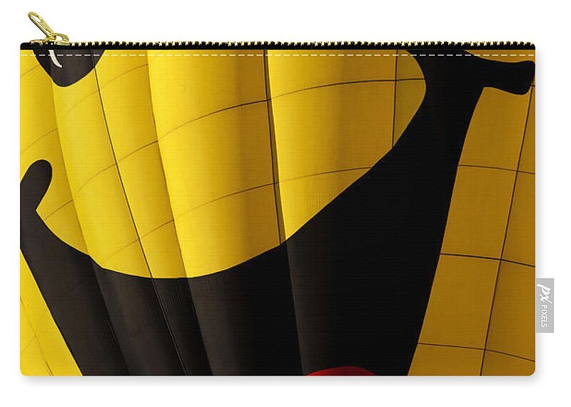 Hot Air Balloon Zip Pouch featuring the photograph Happy Face hot air balloon by Anthony Totah