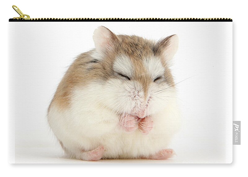 Roborovski Hamster Carry-all Pouch featuring the photograph Happy Hammy by Warren Photographic