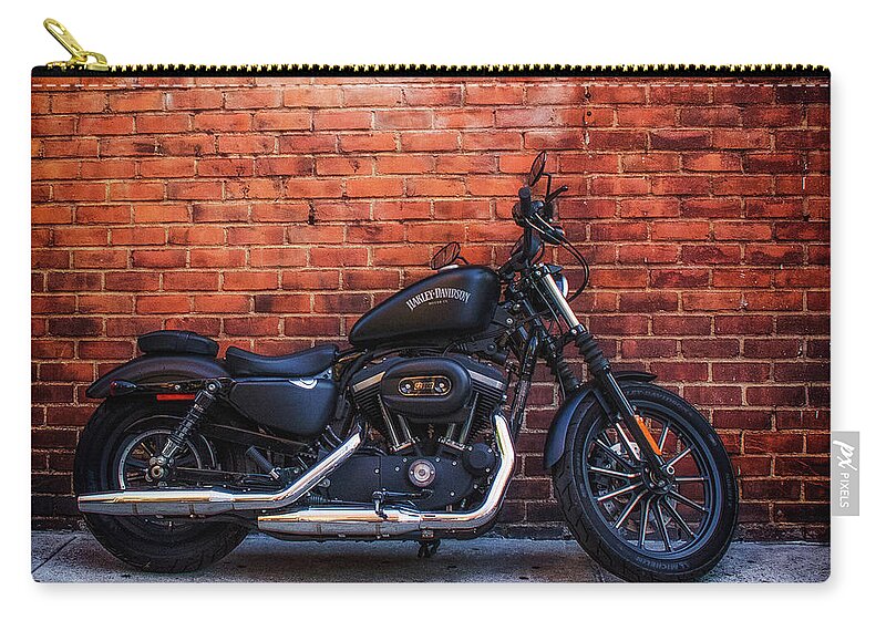 Harley Davidson Carry-all Pouch featuring the photograph Harley 883 by GeeLeesa Productions