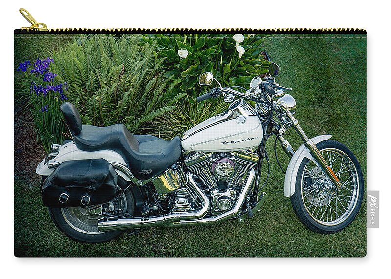 Motorcycle Carry-all Pouch featuring the photograph Harley-Davidson Softail Deuce 2004 by E Faithe Lester