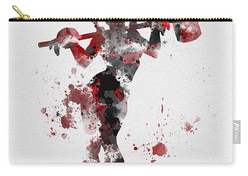 Harley Quinn Zip Pouch featuring the mixed media Harley Quinn by My Inspiration