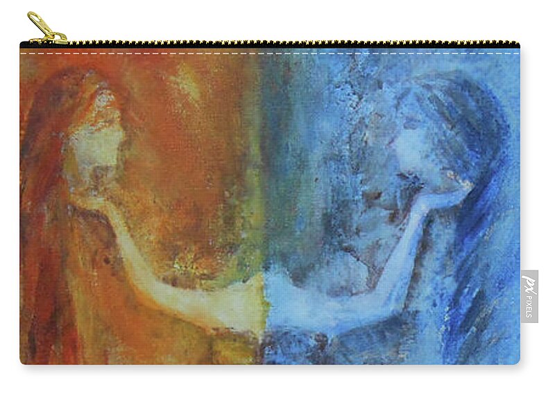 Abstract Zip Pouch featuring the painting Harmony by Jane See