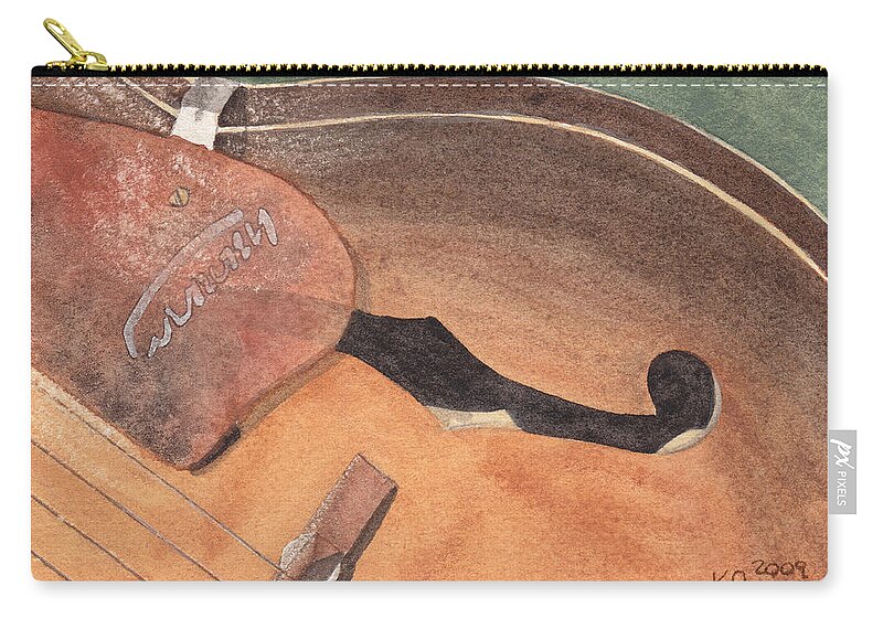 Guitar Zip Pouch featuring the painting Harmony by Ken Powers