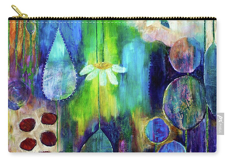 Abstract Zip Pouch featuring the painting Harmony by Winona's Sunshyne