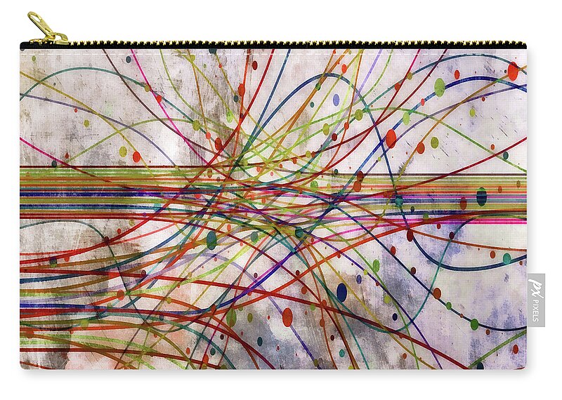 Harness Zip Pouch featuring the digital art Harnessing Energy 1 by Angelina Tamez