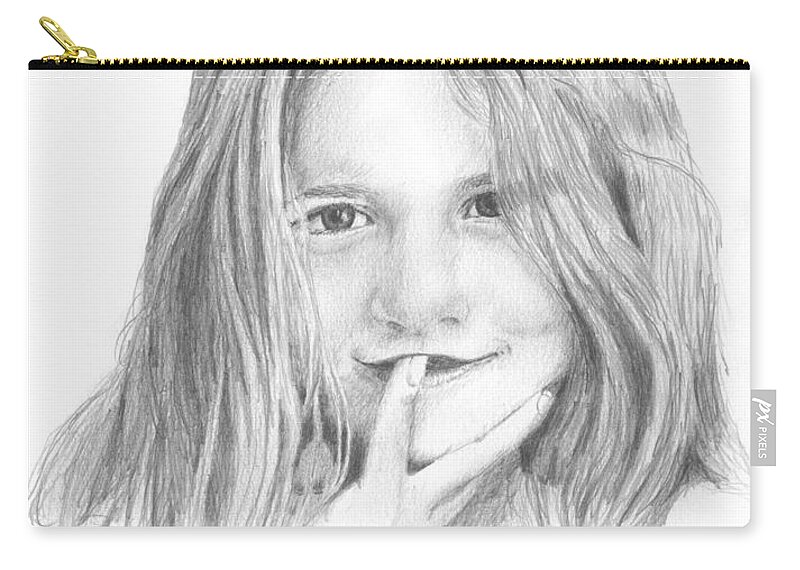 Girl Zip Pouch featuring the photograph Harper Age Six by Daniel Reed