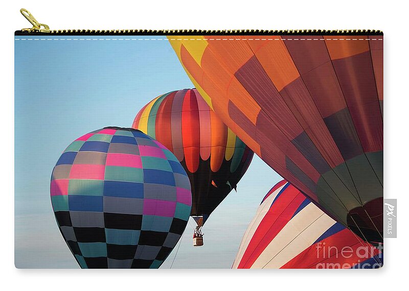 Balloon Zip Pouch featuring the photograph Harvard Balloon Fest 13 by David Bearden