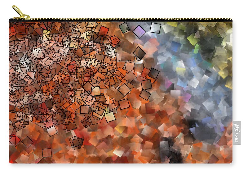 Abstract Zip Pouch featuring the photograph Harvest - Abstract Tiles No15.817 by Jason Freedman