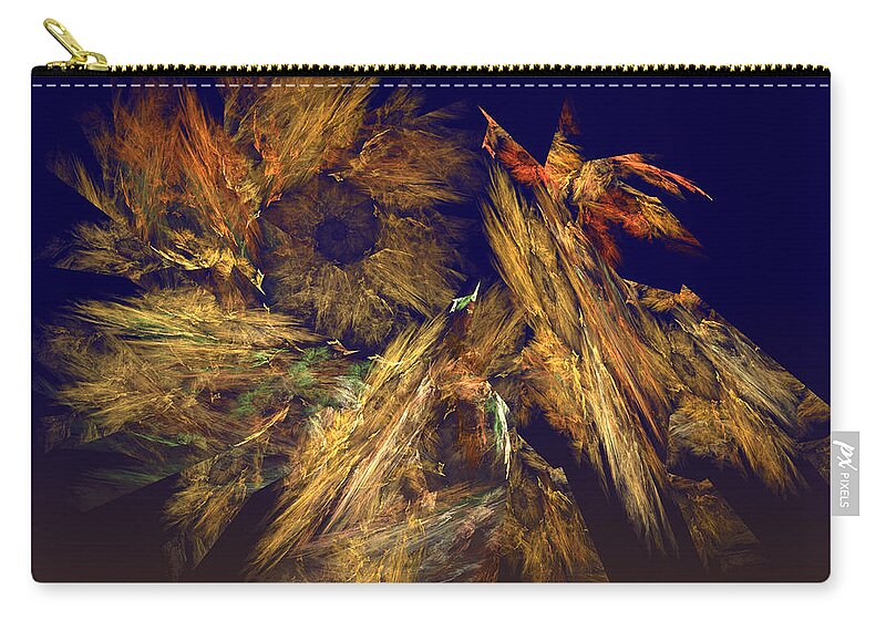 Abstract Zip Pouch featuring the digital art Harvest of Hope by Rein Nomm