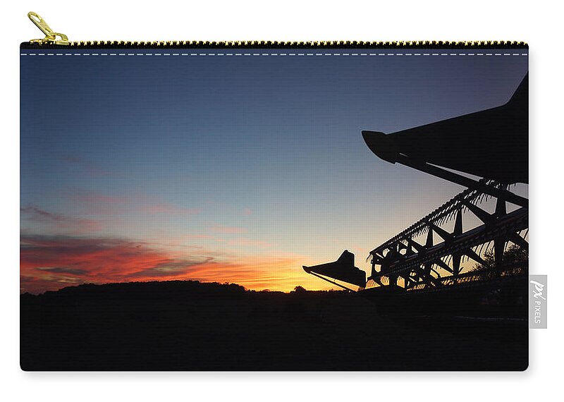 Harvest Zip Pouch featuring the photograph Harvest Sunset by Brooke Bowdren