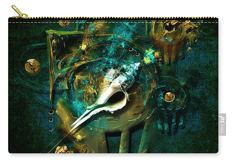 Hatpin Zip Pouch featuring the painting Hatpin by Alexa Szlavics