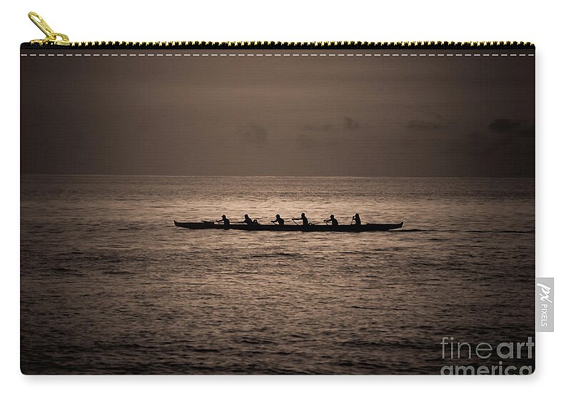 Hawaiian Zip Pouch featuring the photograph Hawaiian Outrigger by Kelly Wade