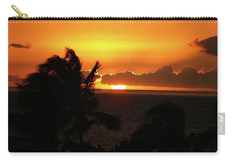 Sunset Zip Pouch featuring the photograph Hawaiian Sunset by Anthony Jones