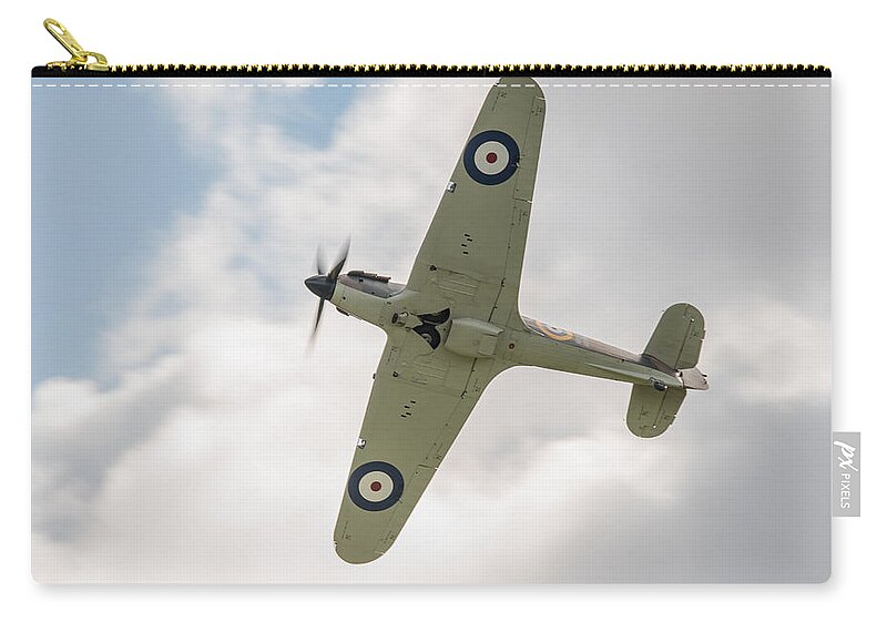 Hawker Hurricane Mk I Zip Pouch featuring the photograph Hawker Hurricane Mk I by Gary Eason