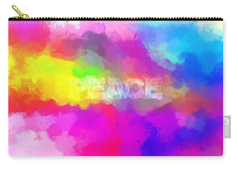 Jesus Zip Pouch featuring the digital art He gives a powerful peace by Payet Emmanuel
