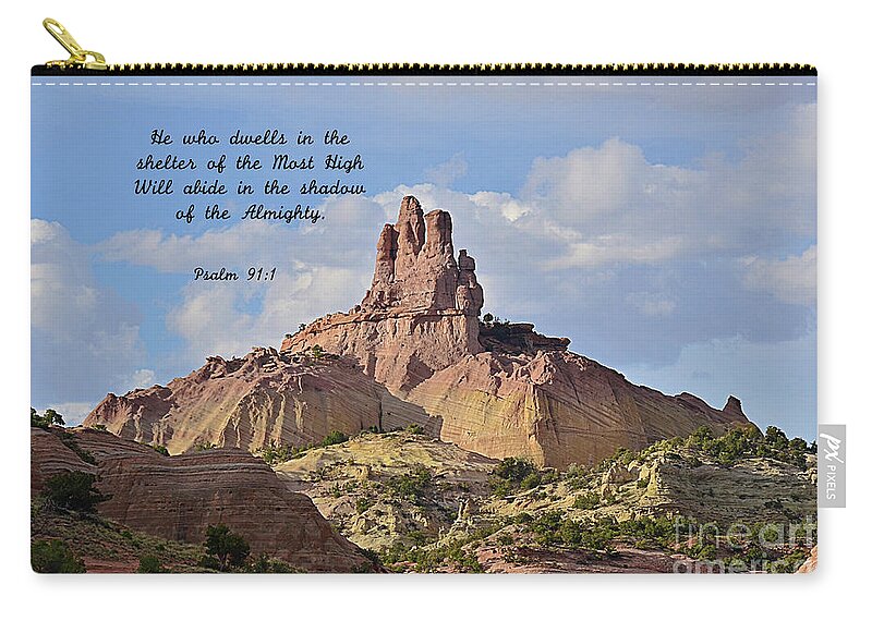 Psalm 91:1 Zip Pouch featuring the photograph He Who Dwells by Debby Pueschel