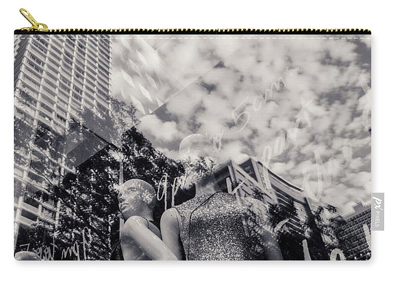Mannequin Zip Pouch featuring the photograph Head in the Clouds by Alex Lapidus
