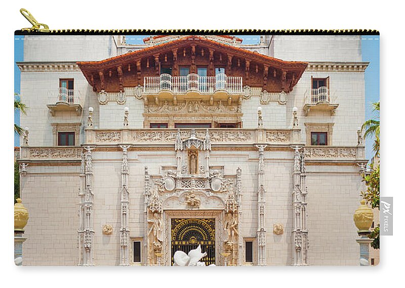 America Zip Pouch featuring the photograph Hearst Castle by Inge Johnsson