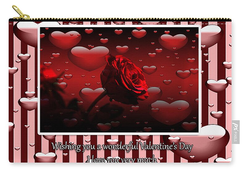 Heart Zip Pouch featuring the photograph Hearts All Over by Randi Grace Nilsberg