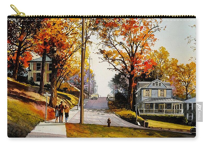 Landscape Zip Pouch featuring the painting Hearts In Atlantis by Robert W Cook