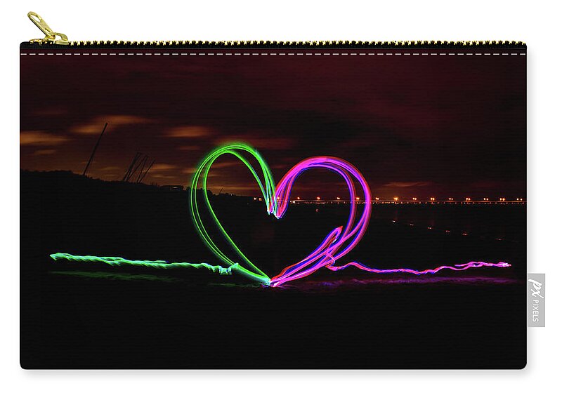 Night Carry-all Pouch featuring the photograph Hearts in the Night by Nicole Lloyd