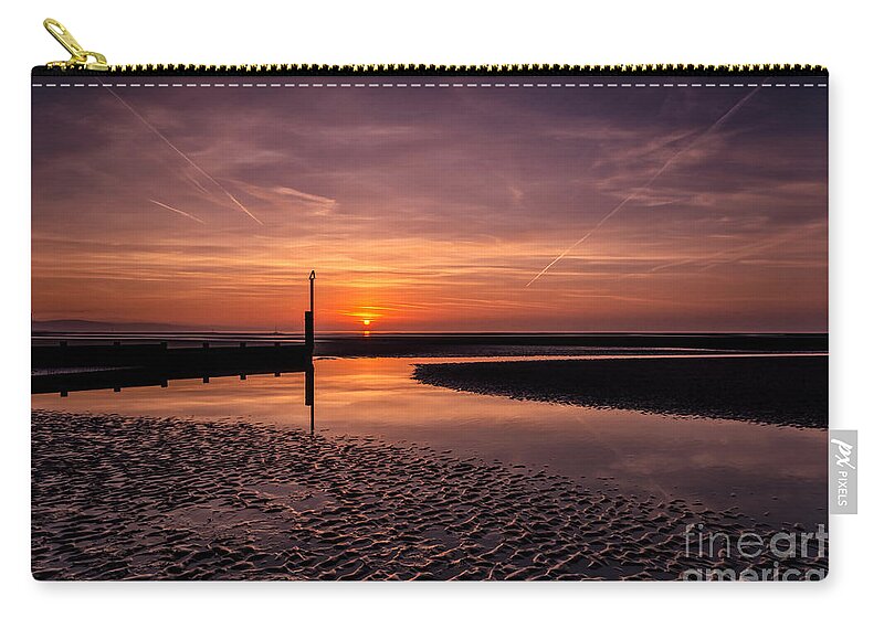 Sundown Zip Pouch featuring the photograph Heaven And Earth by Adrian Evans
