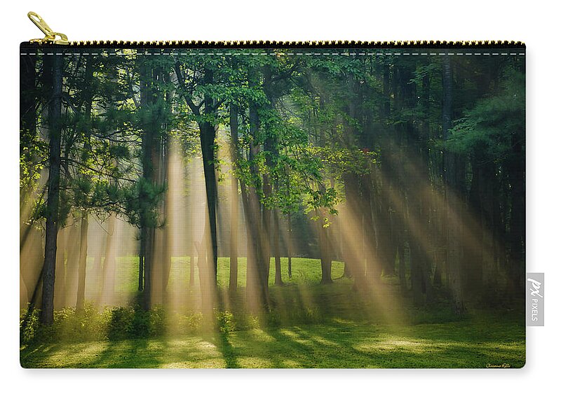 Sunrise Zip Pouch featuring the photograph Heavenly Light Sunrise by Christina Rollo