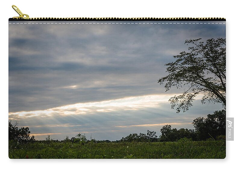 Sky Zip Pouch featuring the photograph Heavenly Rays by Holden The Moment