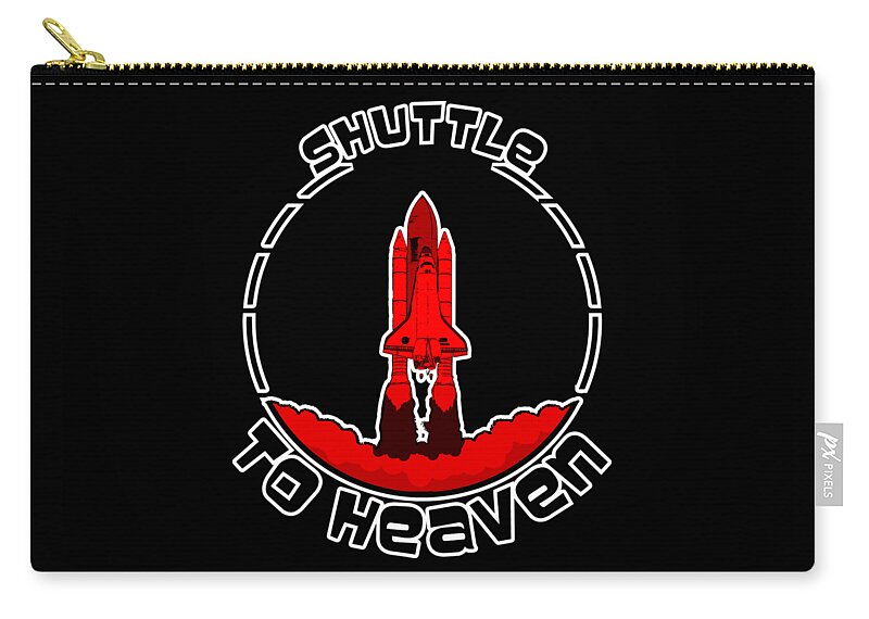 Shuttle Zip Pouch featuring the digital art Heavens Shuttle by Piotr Dulski