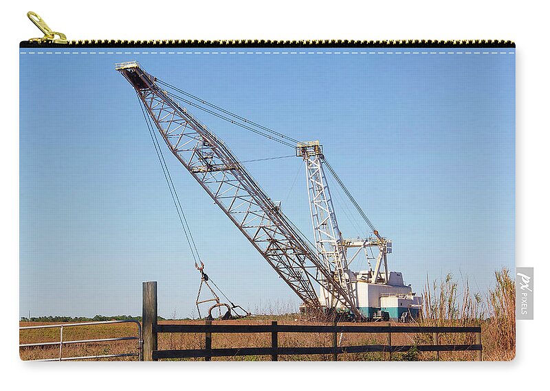 Dragline Zip Pouch featuring the photograph Heavy Lifting 2 - Phosphate Mining by HH Photography of Florida