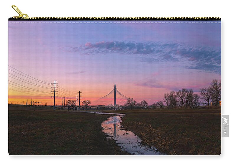 Dallas Zip Pouch featuring the photograph Heliotrope by Peter Hull
