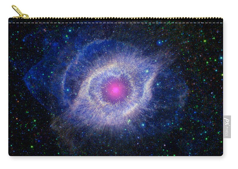 Science Zip Pouch featuring the photograph Helix Nebula, Ngc 7293, Caldwell 63 by Science Source