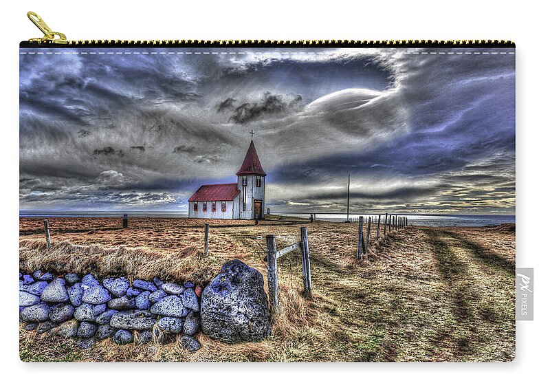 Europe Zip Pouch featuring the photograph Hellnar Church by Matt Swinden