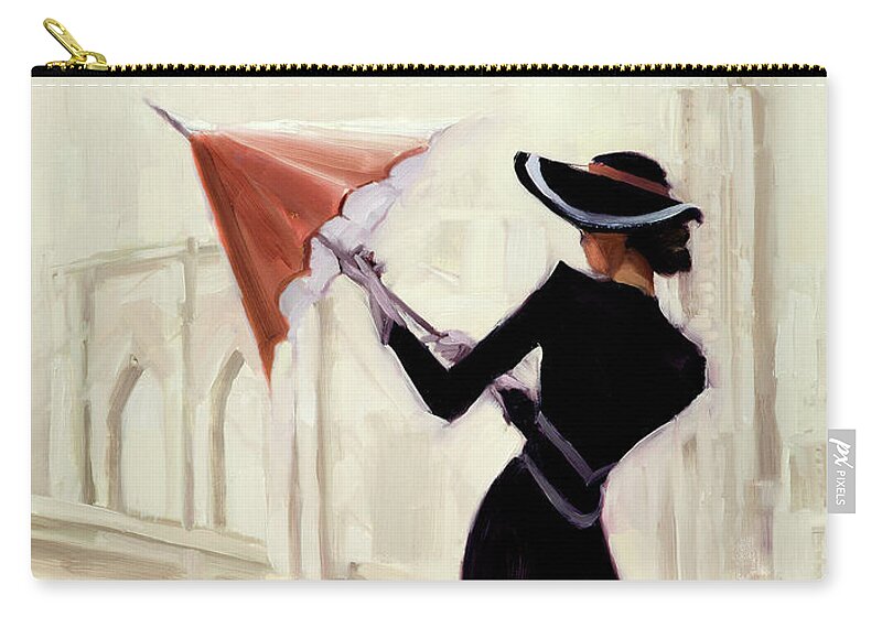 Fashion Zip Pouch featuring the painting Hello New York by Steve Henderson