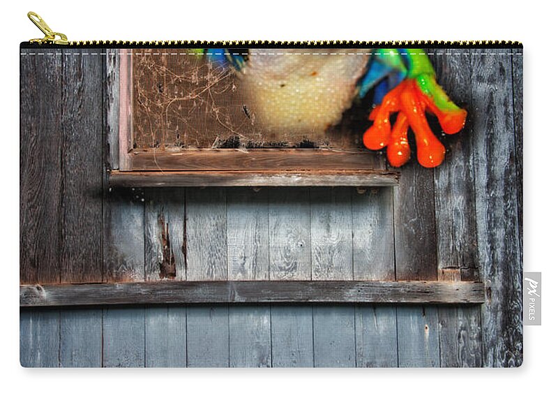 Frog Zip Pouch featuring the photograph Hello World by Harry Spitz