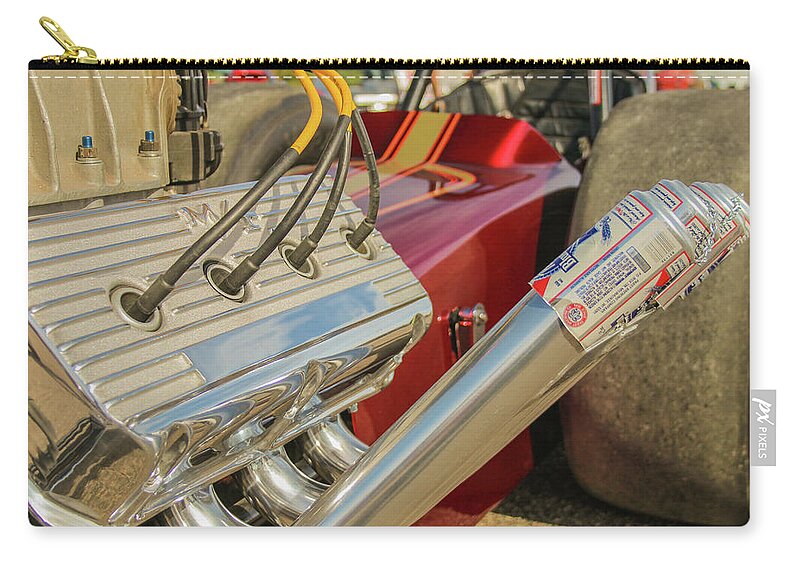 Dragster Zip Pouch featuring the photograph Hemi Digger by Darrell Foster