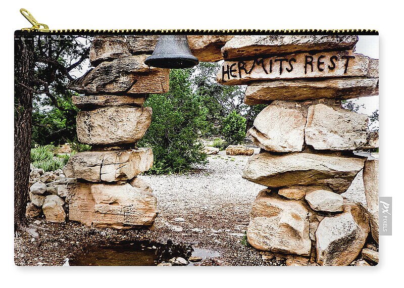 Architecture Zip Pouch featuring the photograph Hermit's Rest by Adam Morsa
