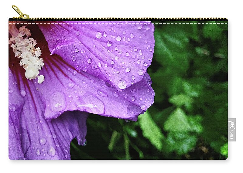 Hibiscus Zip Pouch featuring the photograph Hibiscus Corner by Robert Knight