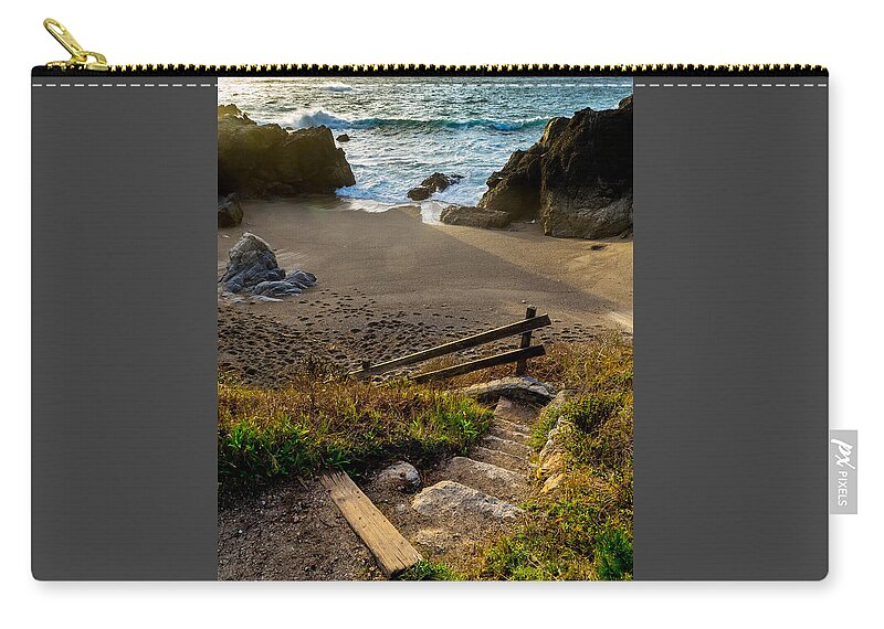 Point Lobos Carry-all Pouch featuring the photograph Hidden Beach by Derek Dean