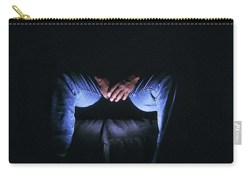 Men Zip Pouch featuring the photograph Hidden Lives by Al Harden
