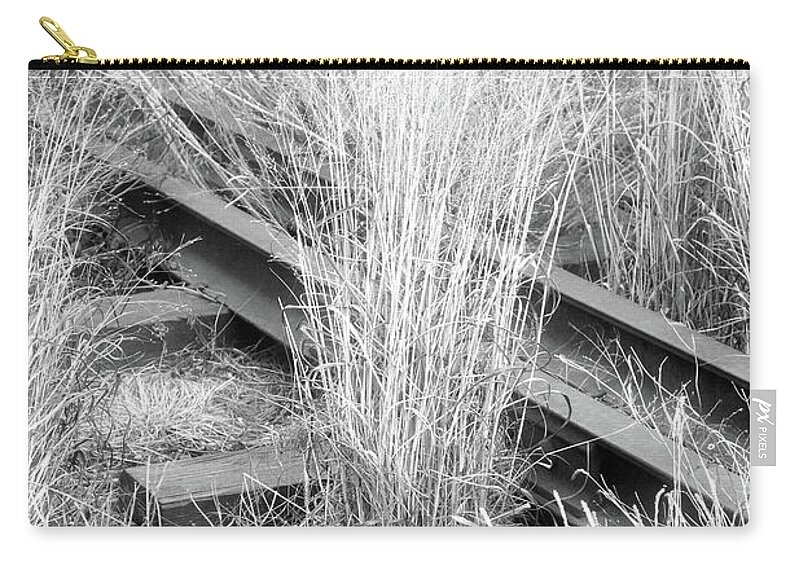 Plants Zip Pouch featuring the photograph Hidden Rails by Cate Franklyn