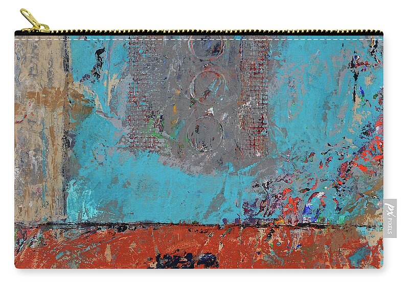Abstract Zip Pouch featuring the painting Hidden Treasure by Jim Benest