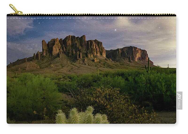 Lost Dutchman Zip Pouch featuring the photograph Hidden Treasure by Tassanee Angiolillo
